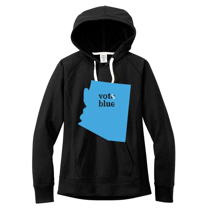 Vote Blue Voting Democratic Arizona Cute Gift Women's Fleece Hoodie