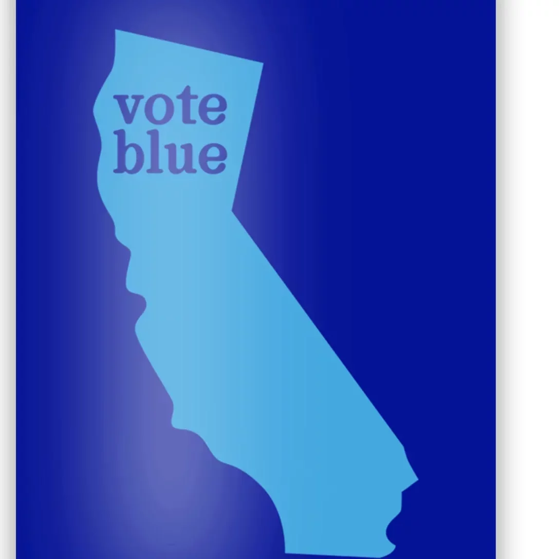 Vote Blue Voting Democratic California Cute Gift Poster