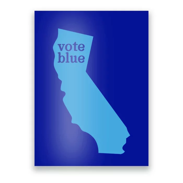 Vote Blue Voting Democratic California Cute Gift Poster