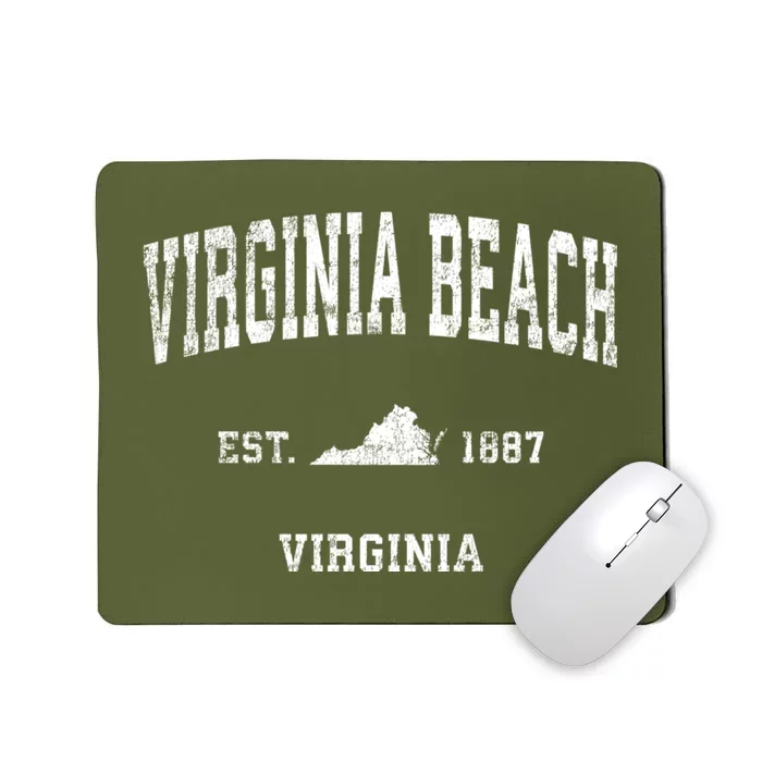 Virginia Beach Virginia Va Vintage Sports Mousepad