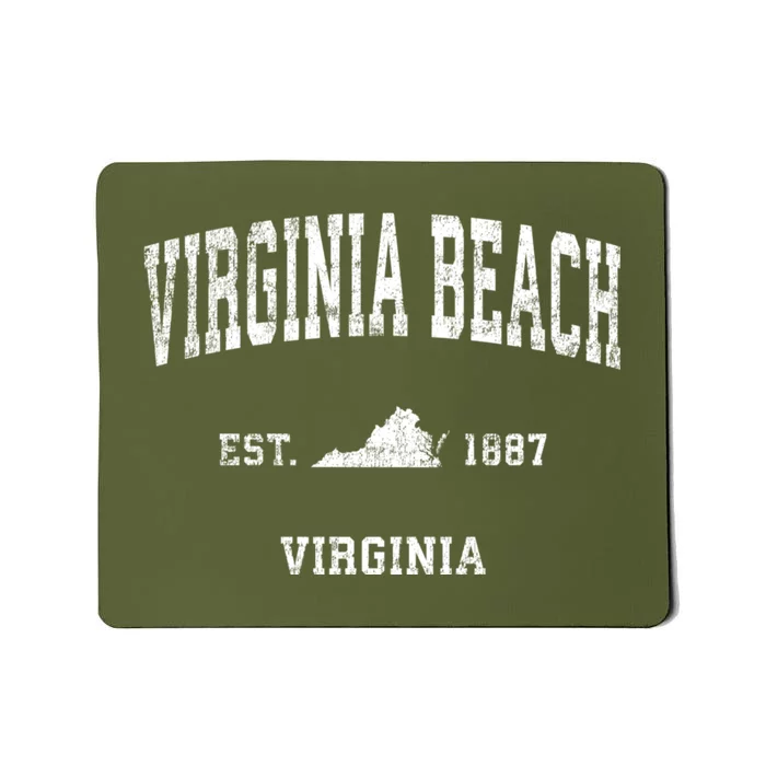 Virginia Beach Virginia Va Vintage Sports Mousepad