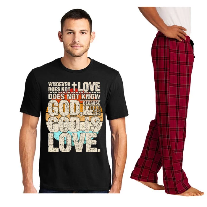 Vintage Bible Verse 1 John 4 8 God Is Love Pajama Set