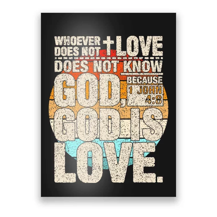 Vintage Bible Verse 1 John 4 8 God Is Love Poster