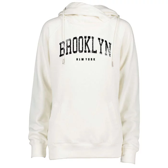 Vintage Brooklyn Womens Funnel Neck Pullover Hood