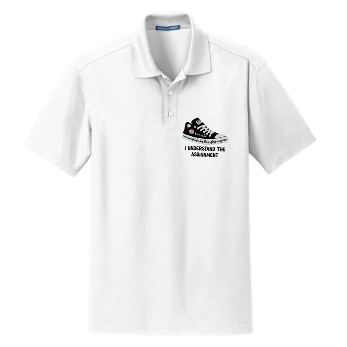 Vote Blue Dry Zone Grid Performance Polo