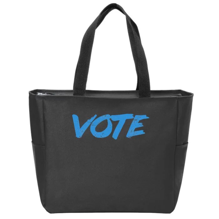 Vote Blue Zip Tote Bag