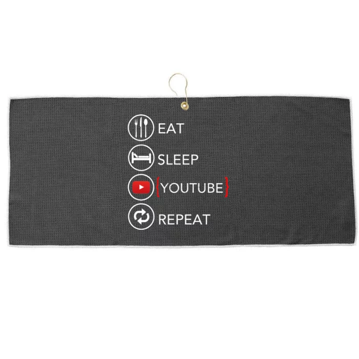 Video Blogger Vlogger Like Subscribe Podcaster Large Microfiber Waffle Golf Towel