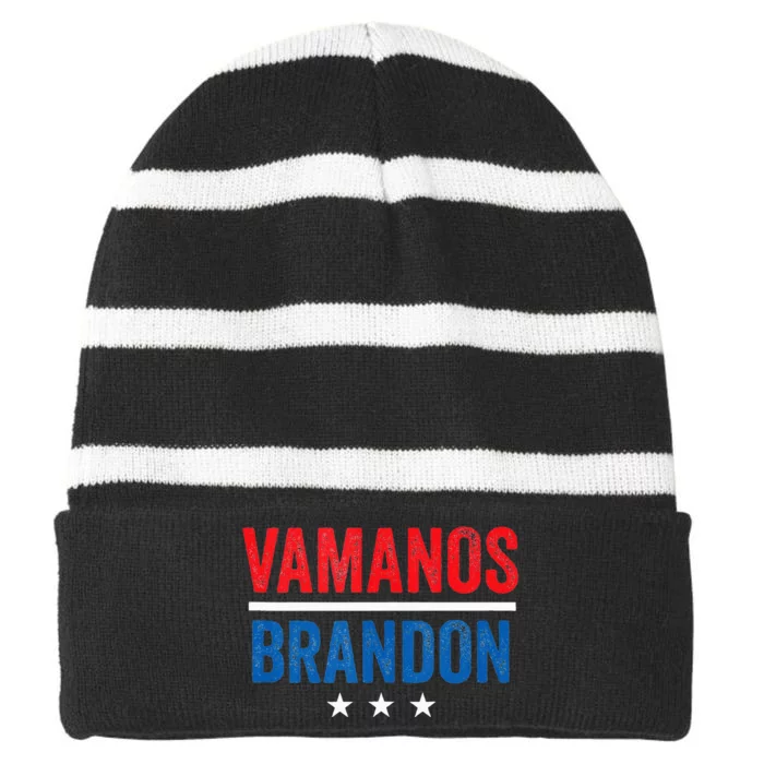 Vamanos Brandon Striped Beanie with Solid Band