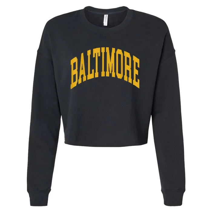 Vintage Baltimore Cropped Pullover Crew