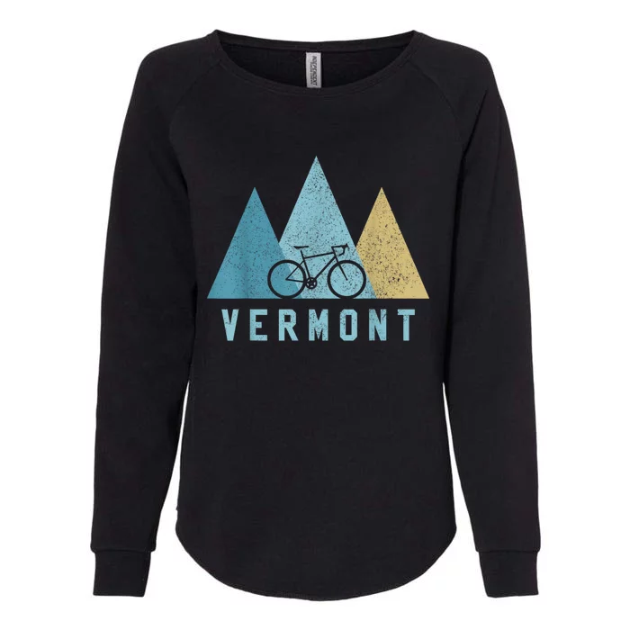 Vermont Bike Vintage Cycling Mountains MTB Bicycle Gift Womens California Wash Sweatshirt