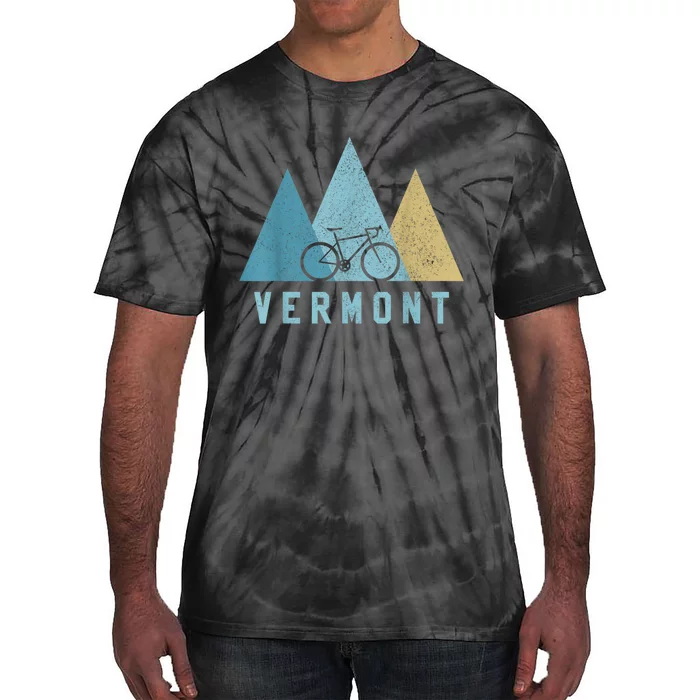 Vermont Bike Vintage Cycling Mountains MTB Bicycle Gift Tie-Dye T-Shirt