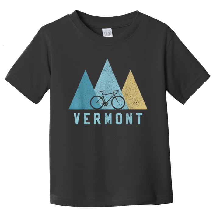 Vermont Bike Vintage Cycling Mountains MTB Bicycle Gift Toddler T-Shirt