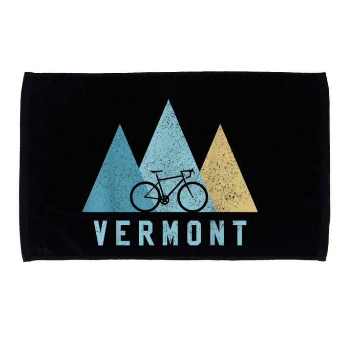 Vermont Bike Vintage Cycling Mountains MTB Bicycle Gift Microfiber Hand Towel