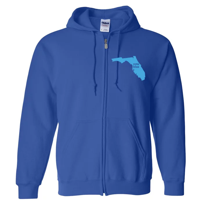 Vote Blue Voting Democratic Florida Cute Gift Full Zip Hoodie