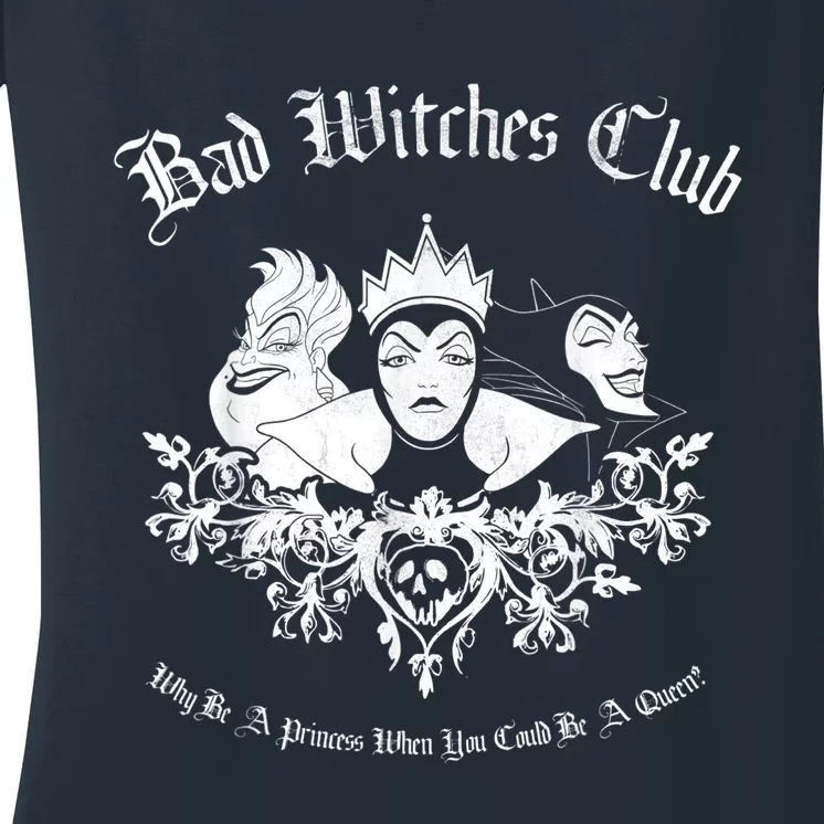 Villains Bad Witches Club Group Shot Graphic Women's V-Neck T-Shirt