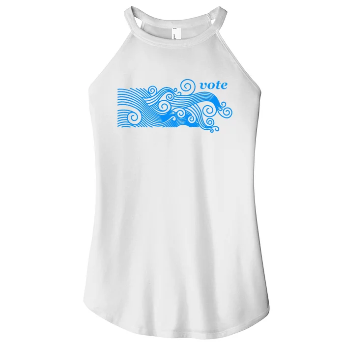 Vote Blue Wave Political Civic Action Women’s Perfect Tri Rocker Tank