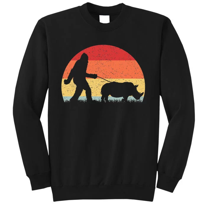 Vintage Bigfoot Walking Rhino Sasquatch Funny Gifts Sweatshirt