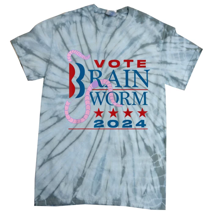 Vote Brain Worm 2024 Tie-Dye T-Shirt