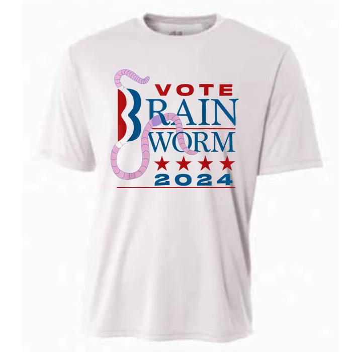 Vote Brain Worm 2024 Cooling Performance Crew T-Shirt