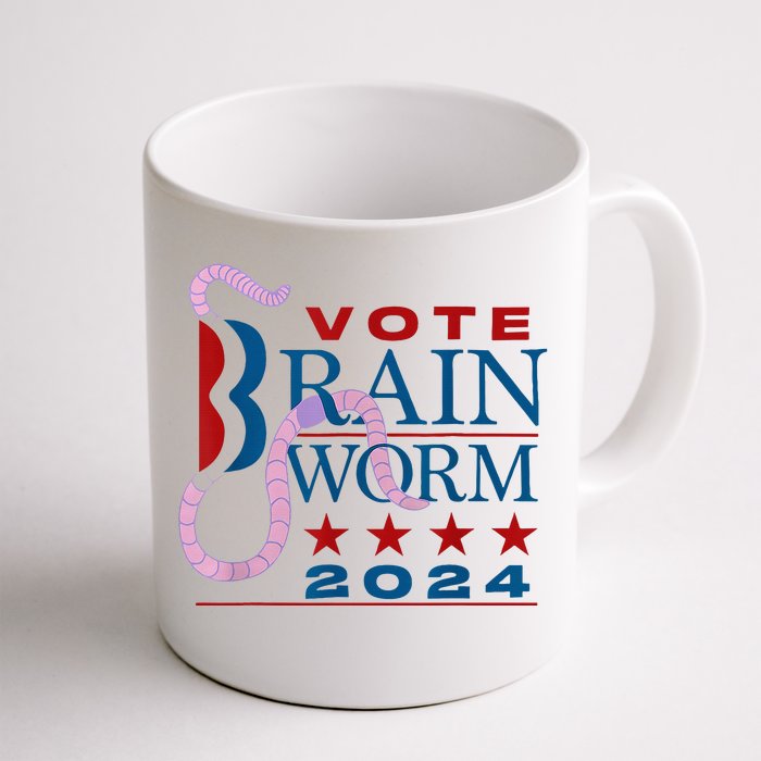 Vote Brain Worm 2024 Front & Back Coffee Mug