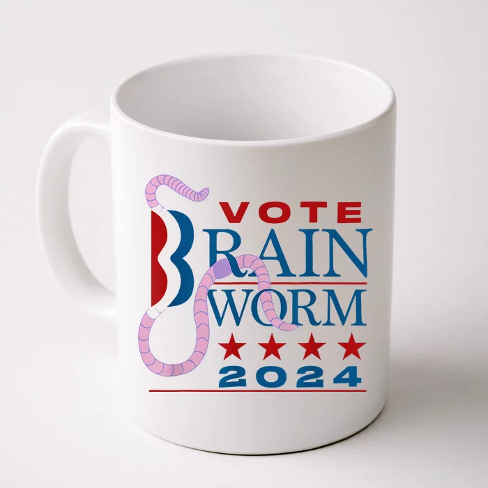 Vote Brain Worm 2024 Front & Back Coffee Mug