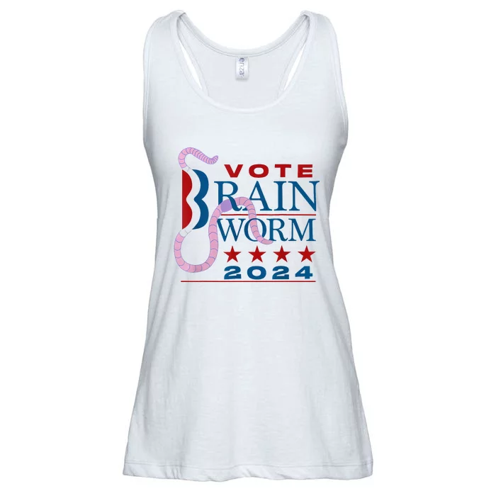 Vote Brain Worm 2024 Ladies Essential Flowy Tank