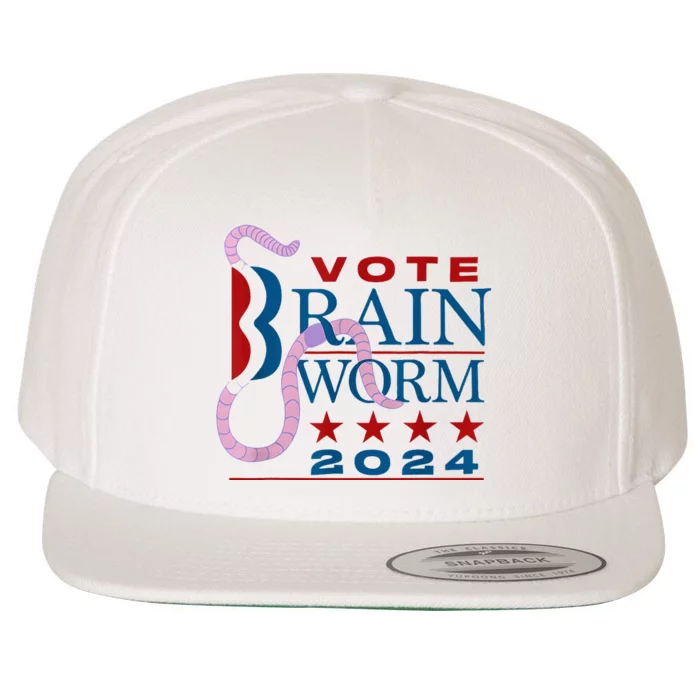 Vote Brain Worm 2024 Wool Snapback Cap