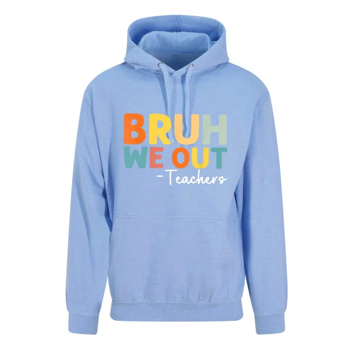 Vintage Bruh We Out Teachers Gift Unisex Surf Hoodie