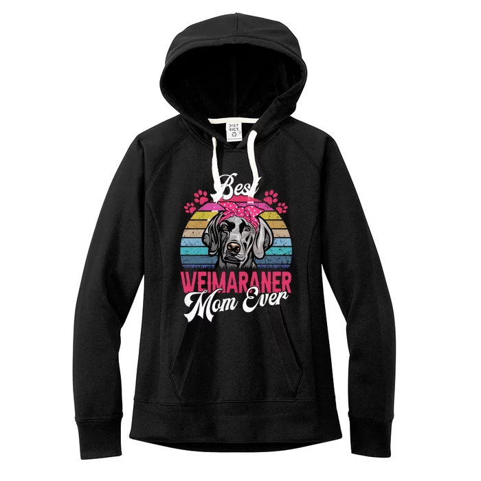 Vintage Best Weimaraner Mom Ever Cute Gift Women's Fleece Hoodie