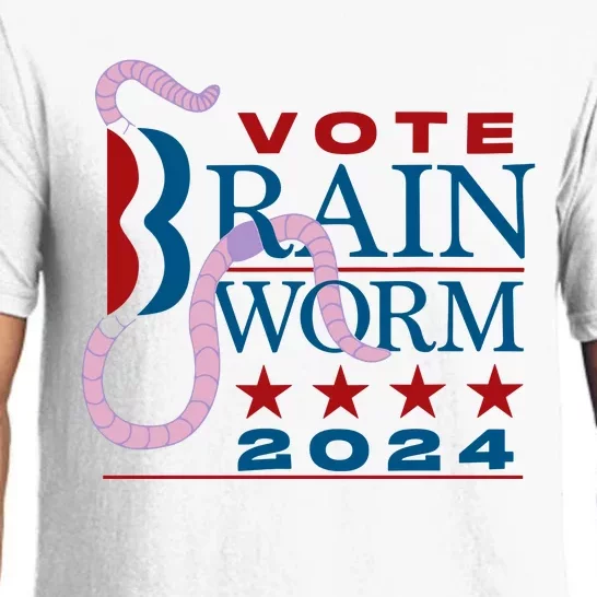 Vote Brain Worm 2024 Pajama Set