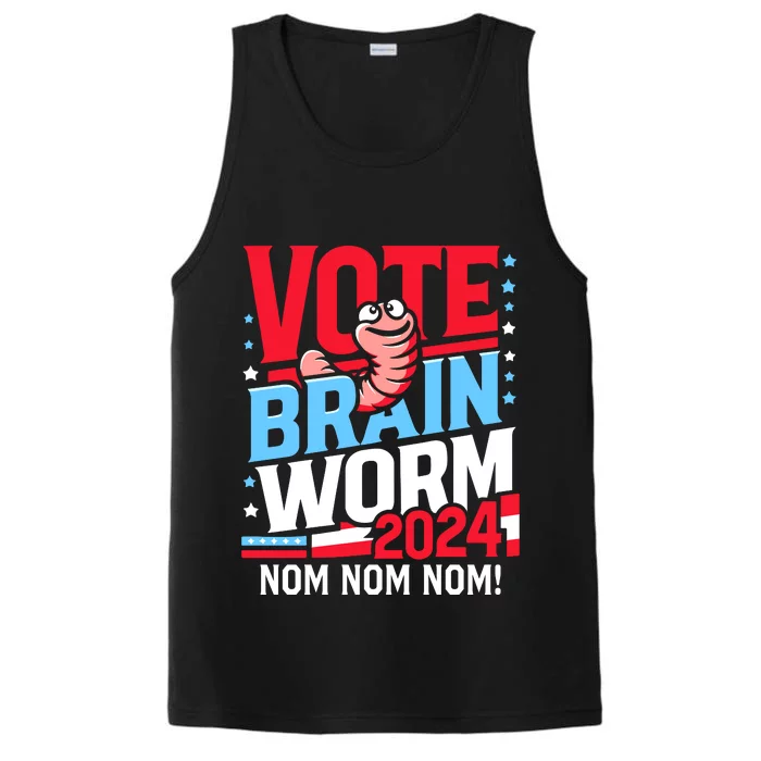 Vote Brain Worm 2024 Performance Tank