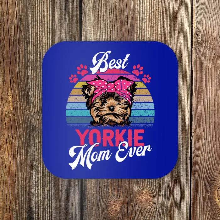 Vintage Best Yorkie Mom Ever Great Gift Coaster