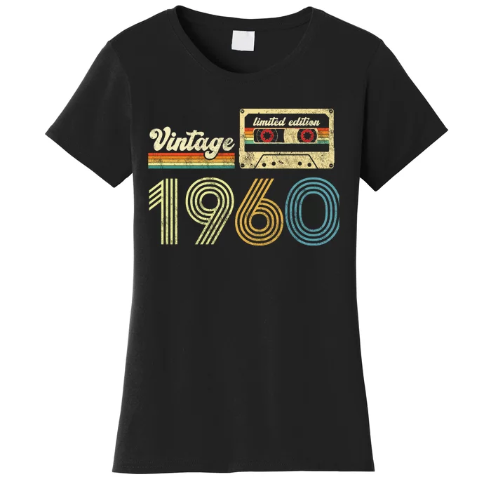 vintage cassette 1960 Retro Birthday 63rd Dad Birthday Gift Grandpa Birthday Women's T-Shirt