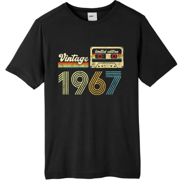 vintage cassette 1967 Retro Birthday 56th Dad Birthday Gift Grandpa Birthday ChromaSoft Performance T-Shirt