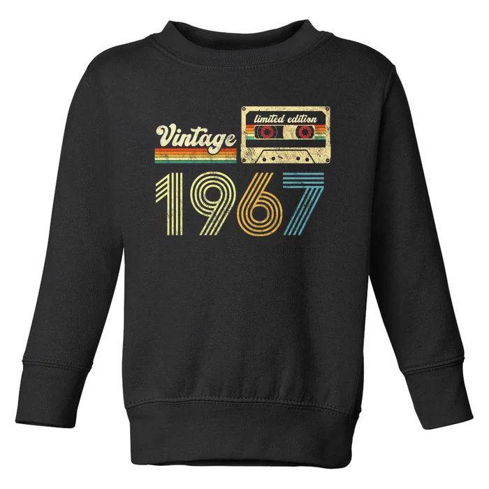 vintage cassette 1967 Retro Birthday 56th Dad Birthday Gift Grandpa Birthday Toddler Sweatshirt