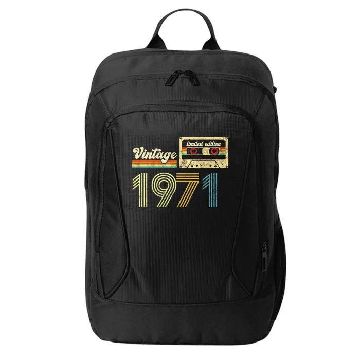 vintage cassette 1971 Retro Birthday 52nd Dad Birthday Gift Grandpa Birthday City Backpack