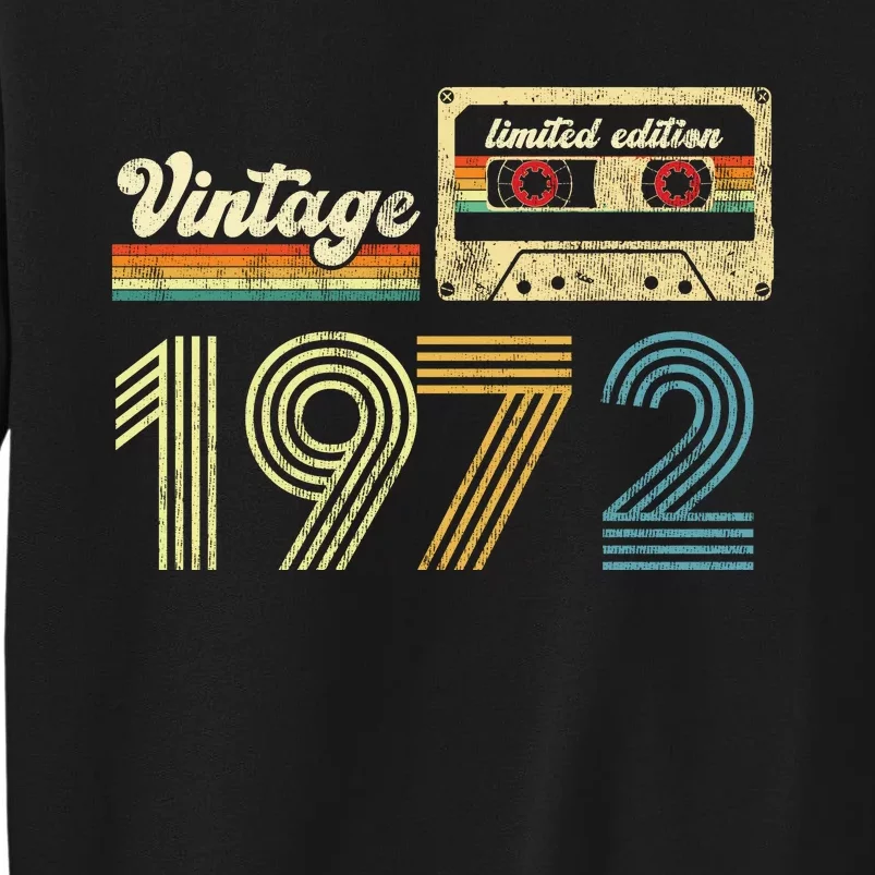 vintage cassette 1972 Retro Birthday 51st Dad Birthday Gift Grandpa Birthday Sweatshirt