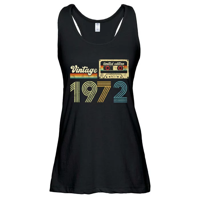 vintage cassette 1972 Retro Birthday 51st Dad Birthday Gift Grandpa Birthday Ladies Essential Flowy Tank