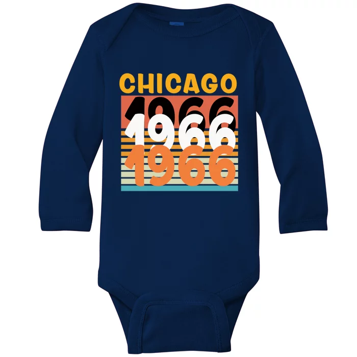 Vintage Chicago 1966 Baby Long Sleeve Bodysuit