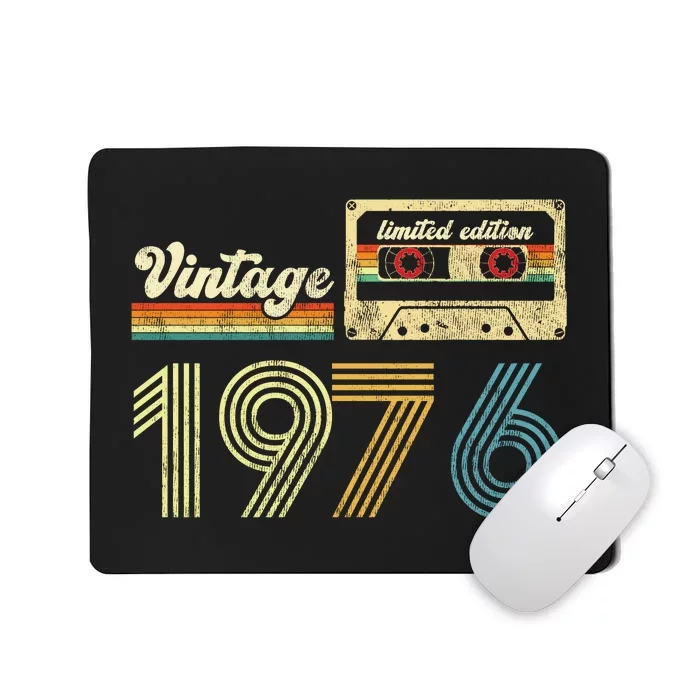 vintage cassette 1976 Retro Birthday 47th Dad Birthday Gift Grandpa Birthday Mousepad