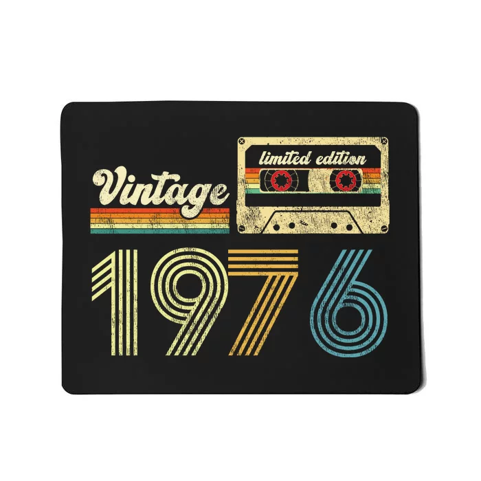 vintage cassette 1976 Retro Birthday 47th Dad Birthday Gift Grandpa Birthday Mousepad