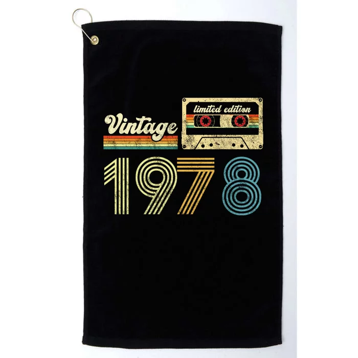 vintage cassette 1978 Retro Birthday 45th Dad Birthday Gift Grandpa Birthday Platinum Collection Golf Towel