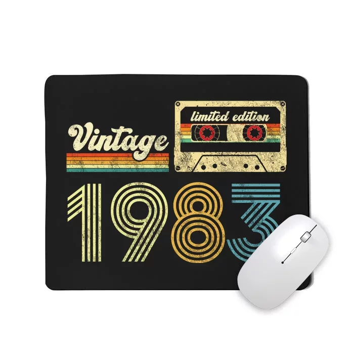 vintage cassette 1983 Retro Birthday 40th Dad Birthday Gift Grandpa Birthday Mousepad