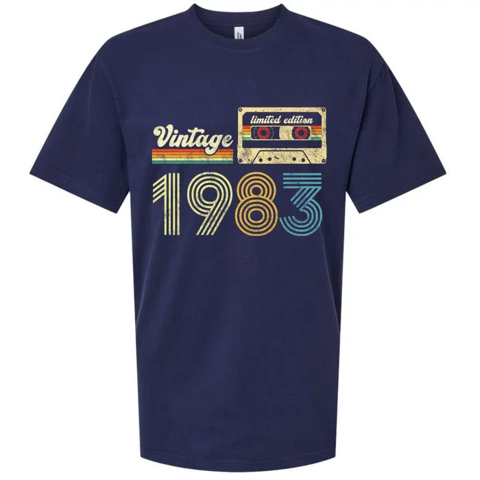 vintage cassette 1983 Retro Birthday 40th Dad Birthday Gift Grandpa Birthday Sueded Cloud Jersey T-Shirt