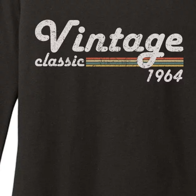 Vintage Classic 1964 Retro Year 60th Birthday Celebrations Cool Gift Womens CVC Long Sleeve Shirt