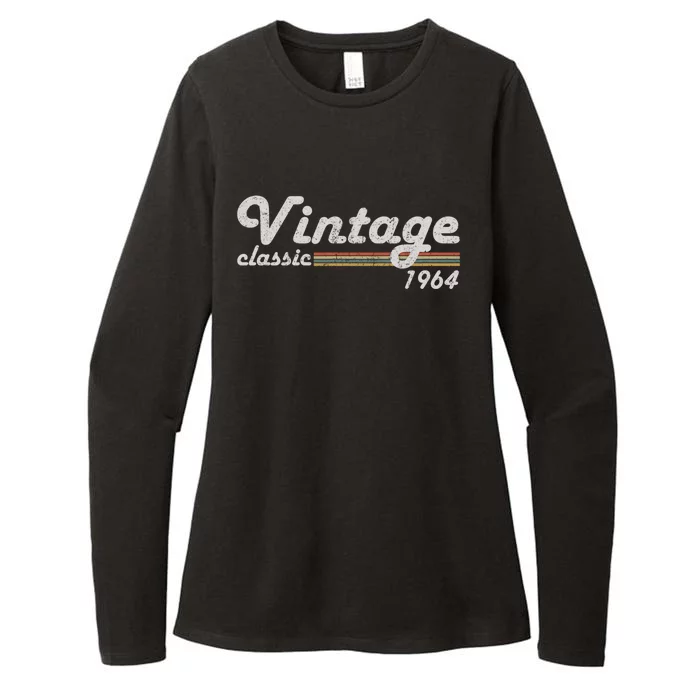 Vintage Classic 1964 Retro Year 60th Birthday Celebrations Cool Gift Womens CVC Long Sleeve Shirt