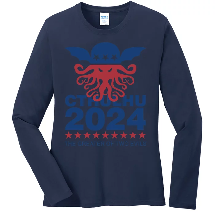 Vote Cthulhu 2024 Ladies Long Sleeve Shirt