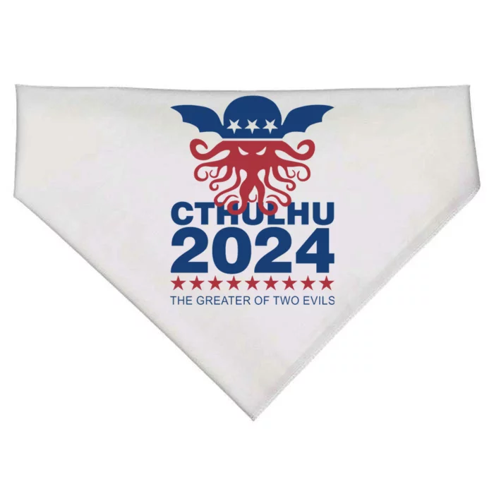 Vote Cthulhu 2024 USA-Made Doggie Bandana