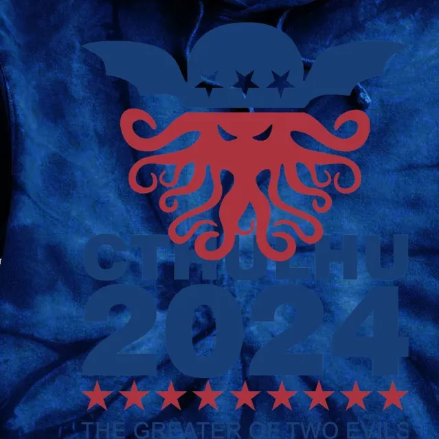 Vote Cthulhu 2024 Tie Dye Hoodie