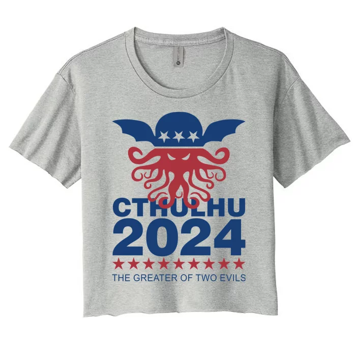 Vote Cthulhu 2024 Women's Crop Top Tee